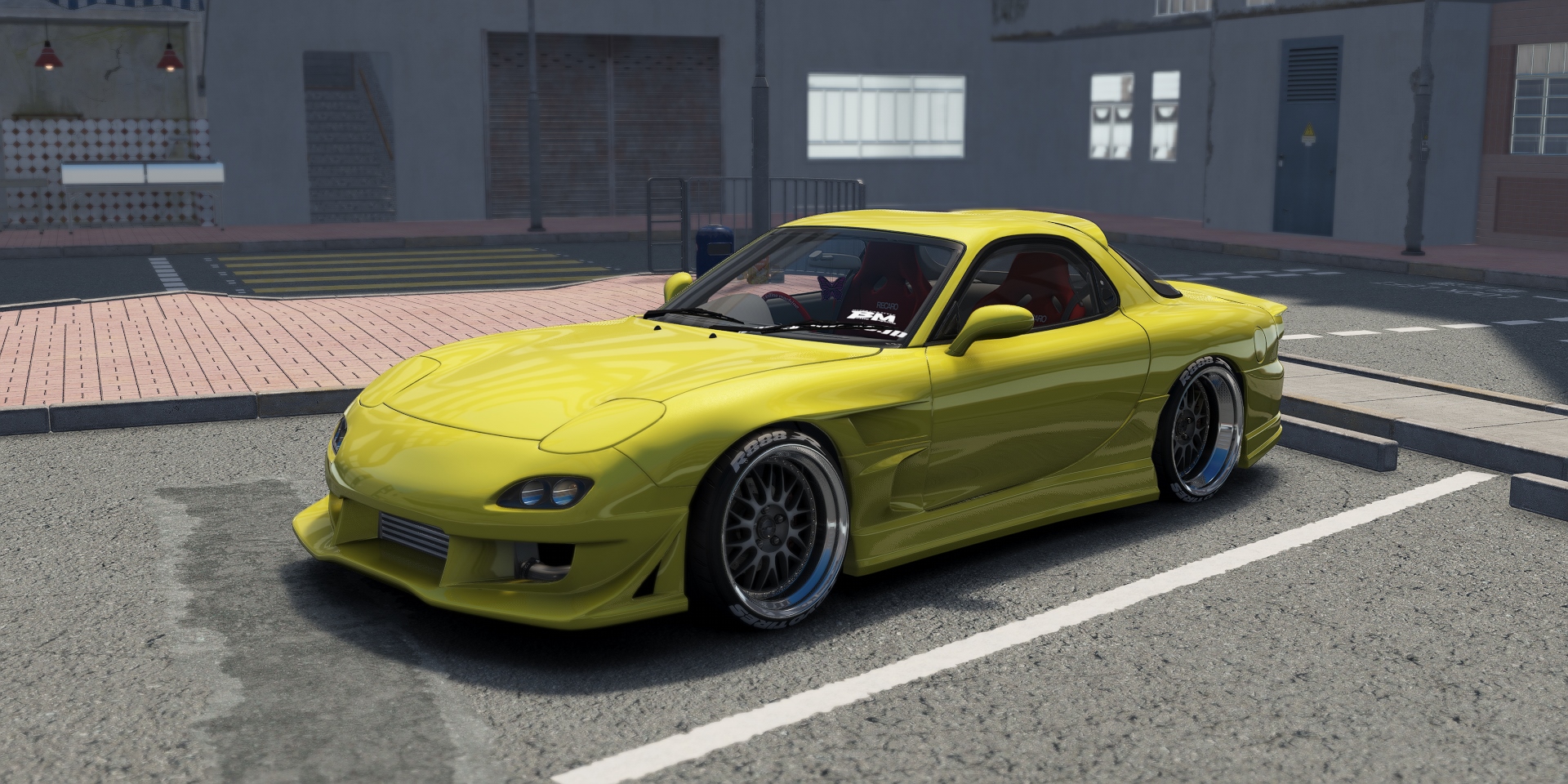 DWG Mazda RX-7 FD3S Veilside D1-GT, skin phoenix yellow