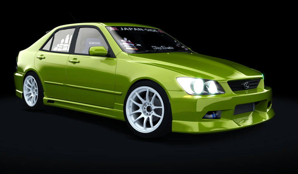 風 J-SiDE Lexus IS300 (Street), skin candy_lime