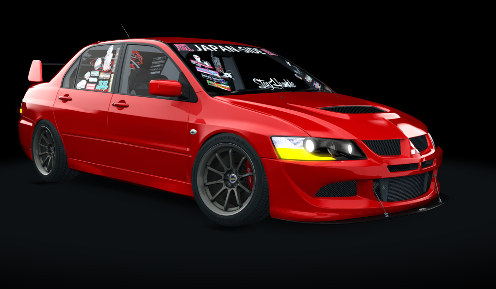 風 J-SiDE Mitsubishi Lancer Evolution VIII (Street), skin Red