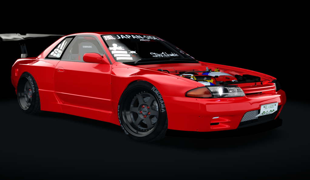 風 J-SiDE Nissan R32GTRB (Street), skin Red