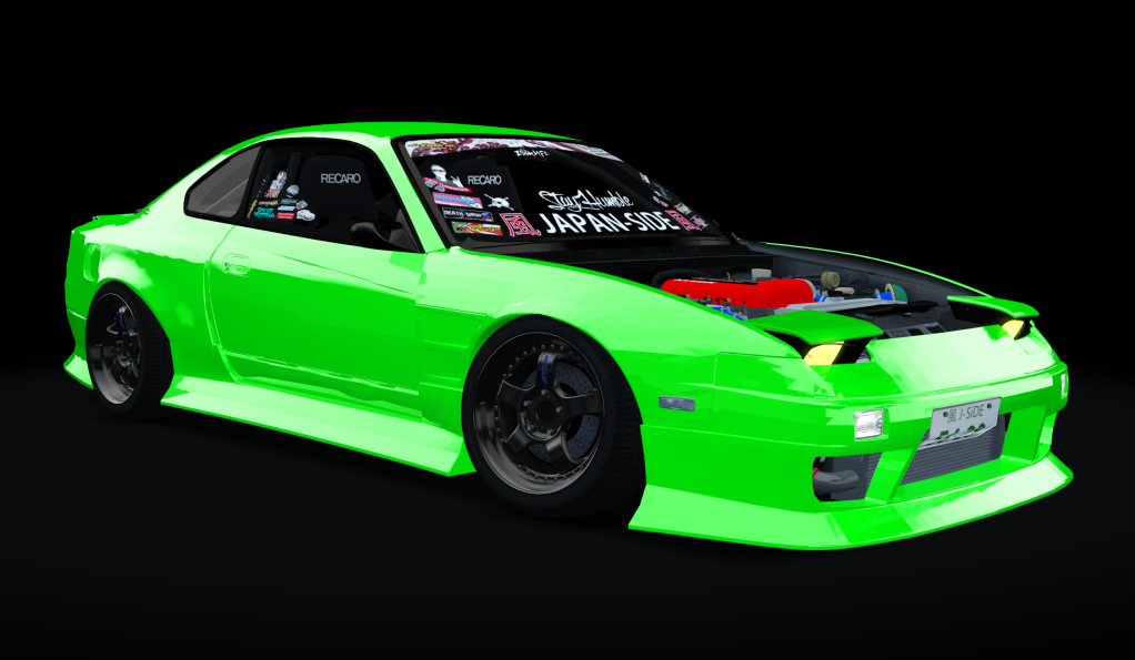 風 J-SiDE Nissan Silvia S15 No Bonnet (Street), skin GREEN