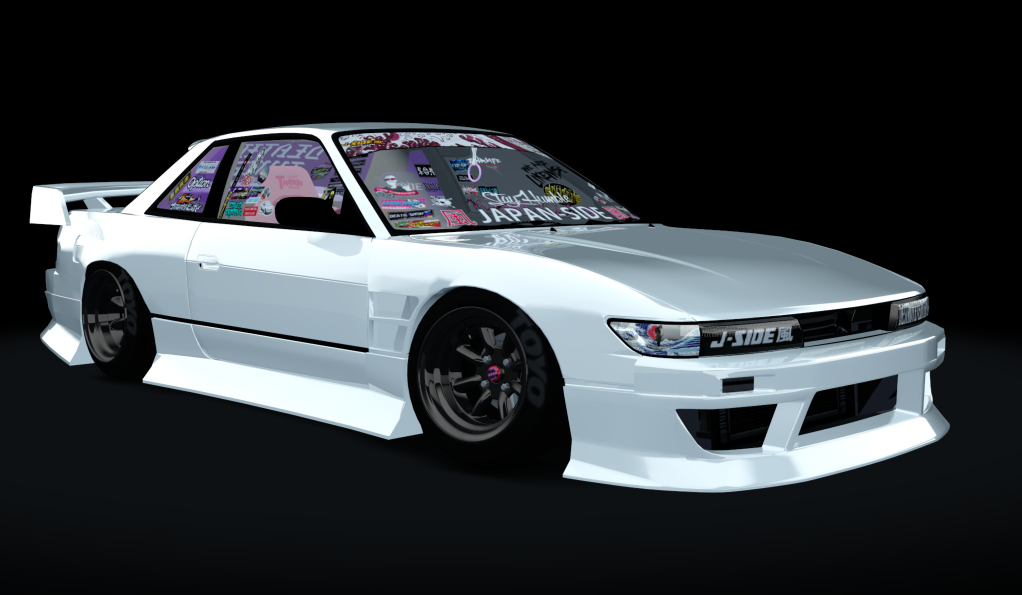 風 J-SIDE Nissan Silvia S13, skin White