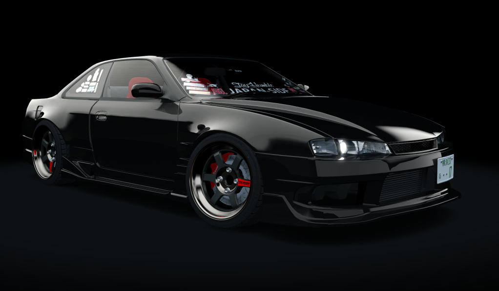 風 J-SiDE Nissan Silvia S14 Kouki (Street), skin Black